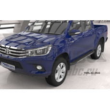 Пороги алюминиевые (Onyx) Toyota HiLux (2015-)