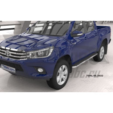 Пороги алюминиевые (Ring) Toyota HiLux (2015-)