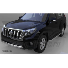 Защита переднего бампера Toyota Land Cruiser 150 (2014-) короткая (овал) d 75x42*