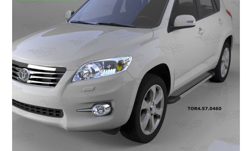 Пороги алюминиевые (Topaz) Toyota RAV4 (Тойота РАВ4) (короткая база) (2006-2013) на Toyota Rav4 (2006-2010) 