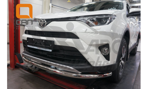 Защита переднего бампера Toyota RAV 4 (2016-) (одинарная) d60 на Toyota Rav4 (2015-) 