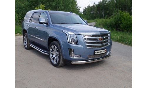 Защита передняя нижняя 76,1 мм код CADESC15-05 на Cadillac Escalade (2015-) 