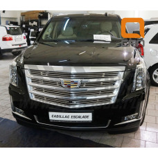 Решетка переднего бампера Cadillac Escalade (2014-) d12 (кроме к-ции Platinum)