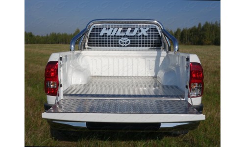 Защитный алюминиевый вкладыш в кузов автомобиля (дно, борт) код TOYHILUX15-18 на Toyota Hilux Revo (2015-) 