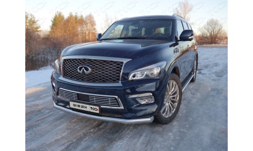 Защита передняя нижняя 76,1 мм код INFQX8014-02  на Infiniti QX80 (2014-2015) 