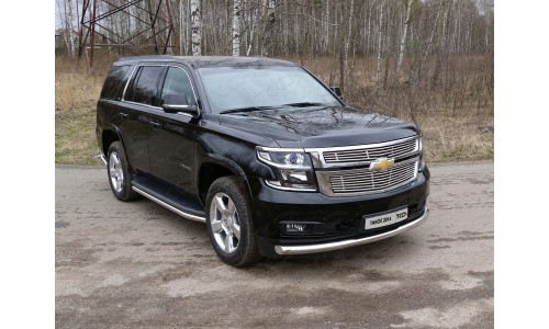 Защита передняя нижняя 76,1 мм код CHEVTAH16-12  на Chevrolet Tahoe (2016-) 