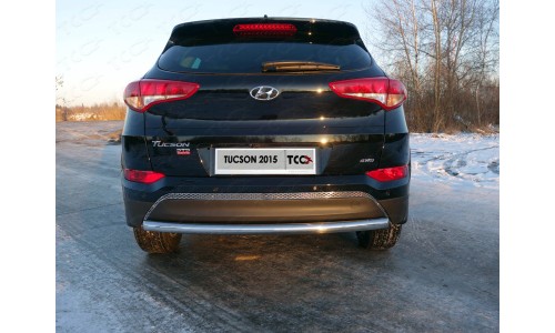 Защита задняя 60,3 мм код HYUNTUC15-33 на Hyundai Tucson (2015-2018) 