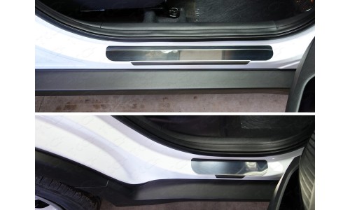 Накладки на пороги (лист зеркальный) код HYUNCRE16-07 на Hyundai Creta (2016-) 