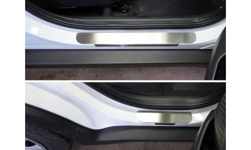 Накладки на пороги (лист шлифованный) код HYUNCRE16-08 на Hyundai Creta (2016-) 
