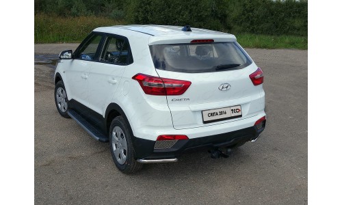 Защита задняя (уголки) 42,4 мм код HYUNCRE16-34  на Hyundai Creta (2016-) 