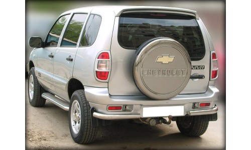  Защита заднего бампера  уголки  d-53 (NSV_5)  на Chevrolet Niva (2002-2009) 