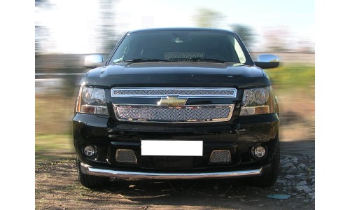 Дуга по низу бампера d-76 радиусная (CHTH_1) на Chevrolet Tahoe (2008-2012) 