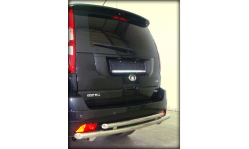 Защита заднего бампера радиусная двойная d-53+43 (GWHH3_5) на Great Wall Hover H3 (2010-2013) 