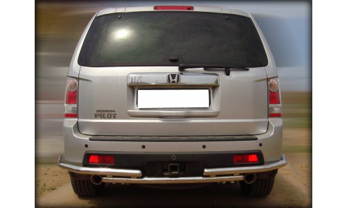 Защита заднего бампера d-53 с боковой защитой бампера (HPIL_3) на Honda Pilot (2008-2011) 