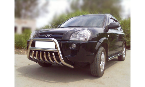 Дуга передняя низкая d-60 с защитой картера d-43 (HNT_1) на Hyundai Tucson (2004-2009) 