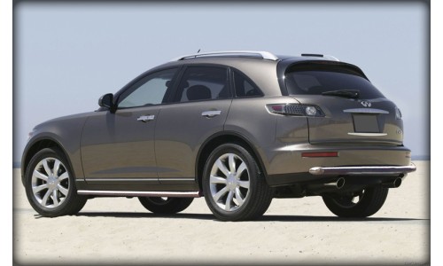 Пороги труба с загибом по форме короба d-60 (IFX_2) на Infiniti FX-35/FX-45 (2003-2009) 