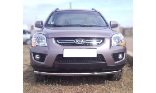 Дуга передняя по низу бампера d-60 радиусная (KSP_6) на Kia Sportage (2008-2010) 