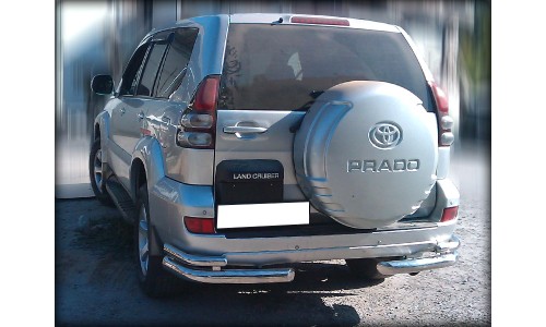  Защита заднего бампера  уголки  d-76+53 (GX_7)  на Lexus GX470 (2002-2008) 