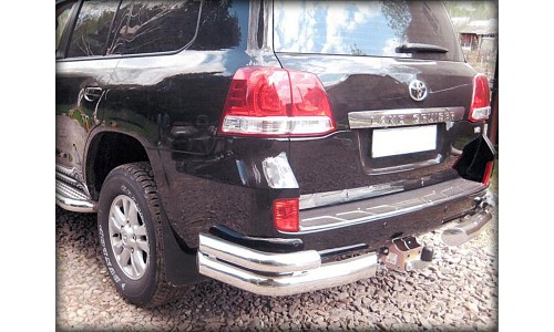  Защита заднего бампера  уголки  d-101.6+60(76) (LX_8)  на Lexus LX-470 (2002-2008) 