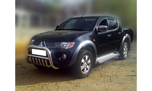 Дуга передняя низкая d-76 с защитой картера d-43 (MPL14_1) на Mitsubishi L200 long (2014) 