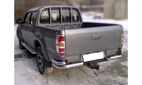  Защита заднего бампера  уголки  d-76+53 (MPL14_4)  на Mitsubishi L200 long (2014) 