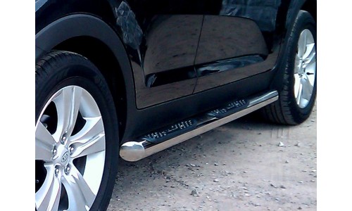 Пороги труба d-76 степ (NP_2) на Nissan Pathfinder (2005-2010) 