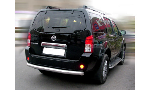  Защита заднего бампера  труба  d-60 (NP_3)  на Nissan Pathfinder (2005-2010) 