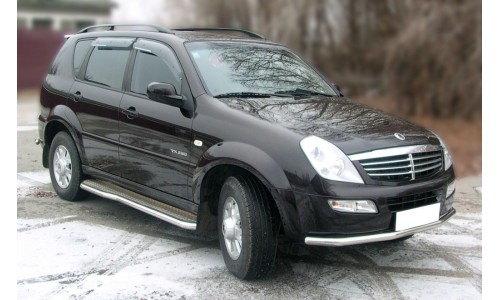 Дуга передняя по низу бампера d-53 радиусная (SSR_4) на Ssang Yong Rexton (2003-2006) 
