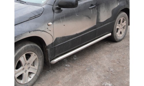 Пороги труба d-60 с загибами (5 дв.) (GVN_11) на Suzuki Grand Vitara (5 дв.) (2005-2008) 