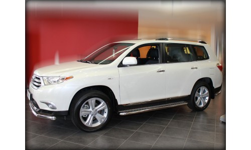 Пороги с листом d-53 (HYG 2010_2) на Toyota Highlander (2010-2013) 