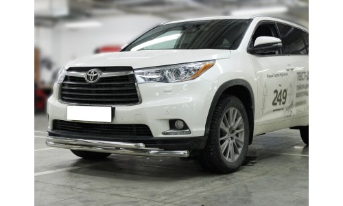 Дуга передняя низкая d-60+53 радиусная двойная (HYG 2014_1.1) на Toyota Highlander (2014-2016) 