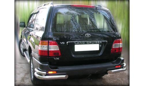  Защита заднего бампера  уголки  d-76+53 (LC_8)  на Toyota Land Cruiser 100 (1997-2008) 