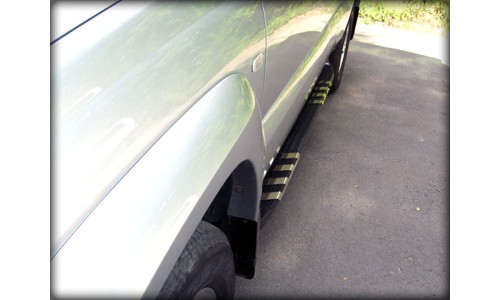 Декоративная накладка на штатный порог 4шт. (LCPR_8) на Toyota Land Cruiser Prado 120 (2003-2009) 