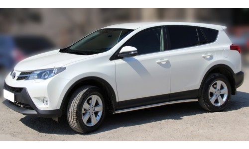 Пороги труба d-60 по форме короба (TRN13_2.3) на Toyota Rav4 (2013-2015) 
