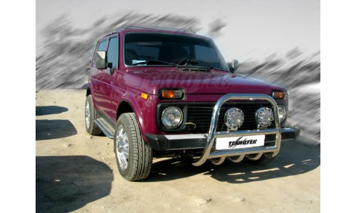 Дуга передняя высокая d-53 с защитой картера d-43 (NV1_1) на VAZ Нива-2131 