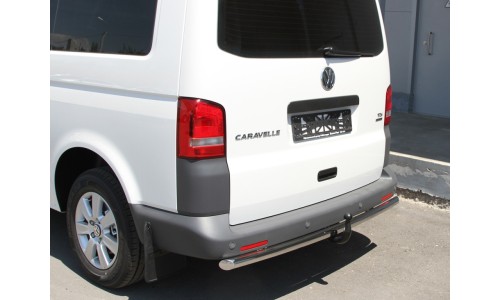 Защита заднего бампера радиусная d-60 (WLT5_4) на Volkswagen Multivan T5 (2003-2009) 