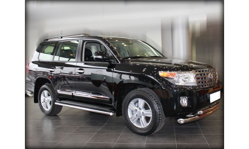Обвод штатных порогов в торец d-53 (LCN_7) на Toyota Land Cruiser 200 (2007-2011) 