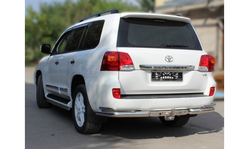  Защита заднего бампера  уголки  d-76+43 (LCN_8.2)  на Toyota Land Cruiser 200 (2007-2011) 