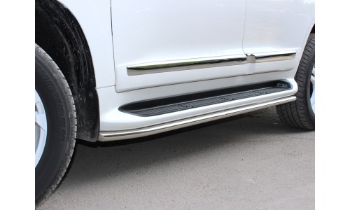 Обвод штатных порогов d-43 (LCN2013_7.1) на Toyota Land Cruiser 200 (2012-2015) 