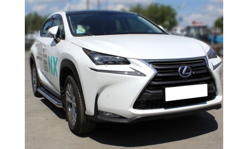 Пороги с листом d-60 (LNXT_2) на Lexus NX 200t (2015-2017) 
