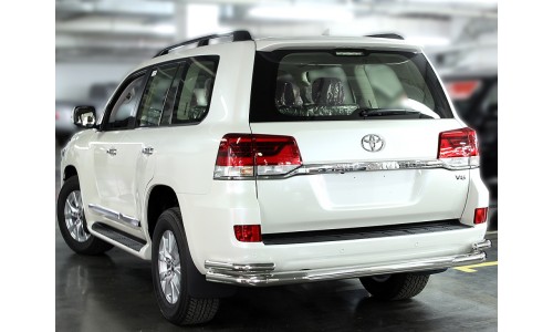 Защита заднего бампера  волна  d-76+53 (LCN2015_10) на Toyota Land Cruiser 200 (2015-2019) 