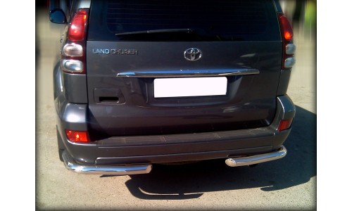 Защита заднего бампера  уголки  d-76 (LCN2016_8.1EX) на Toyota Land Cruiser 200 (Executive,Excalibur) (2016-) 