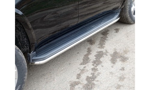 Защита порогов 50,8 мм код CHEVTAH16-21 на Chevrolet Tahoe (2016-) 