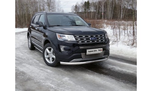 Защита передняя нижняя 76,1 мм код FOREXPL16-18 на Ford Explorer (2016-) 