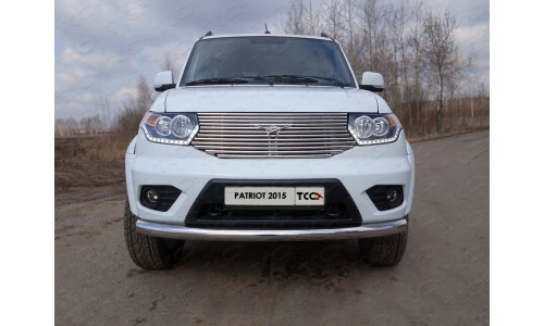 Защита передняя нижняя 76,1 мм код UAZPATR2015-02 на UAZ PATRIOT (2015-) 