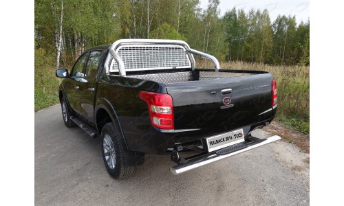 Защита задняя центральная 120х60 мм с накладкой (без заднего бампера) код FIAFUL16-29 на Fiat Fullback (2015-) 