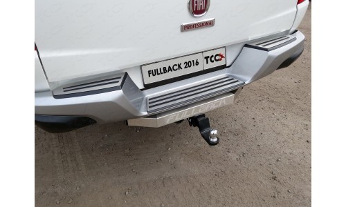 Накладки на задний бампер (лист шлифованный) 3шт код FIAFUL16-38 на Fiat Fullback (2015-) 