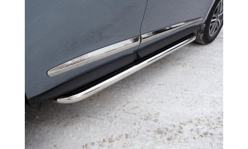 Пороги с площадкой (нерж. лист) 60,3 мм код INFQX6016-21 на Infiniti QX60 (2016-) 