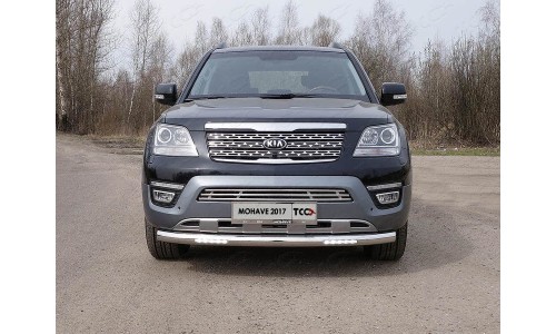 Защита передняя нижняя (с ДХО) 76,1 мм код KIAMOH17-14 на Kia Mohave (2017-) 