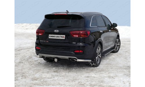 Защита задняя (уголки) 60,3 мм код код KIASORPR18-29 на Kia Sorento Prime (2018-) 